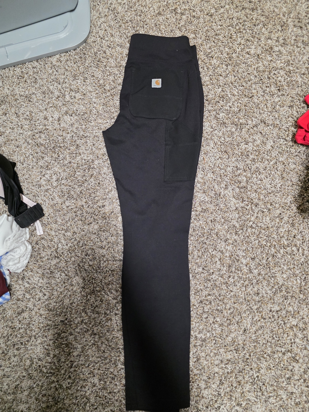 Carhartt Black Work Pants with Pocket Patch